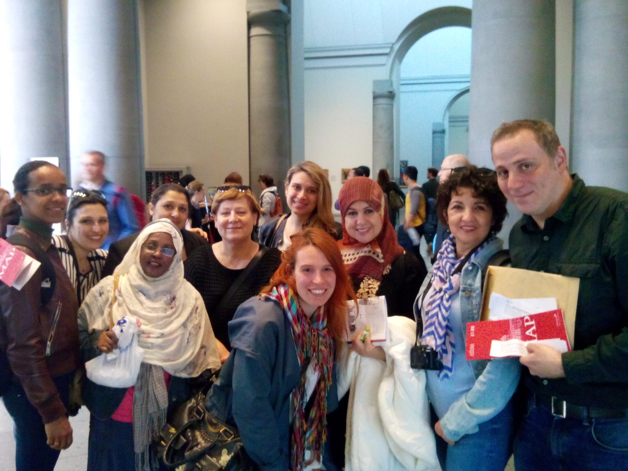 Students and teacher at Focus English